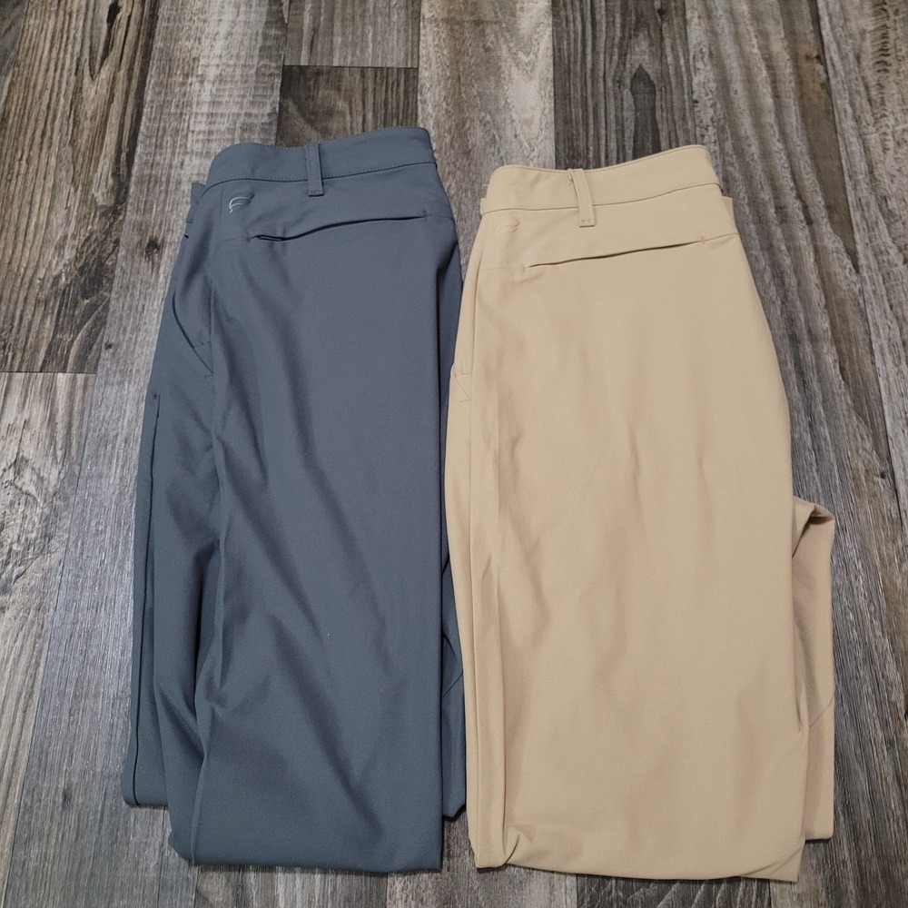 Fabletics The Don Trouser Pants Mens 30x32 Lot Of Two Stretch Classic Fit